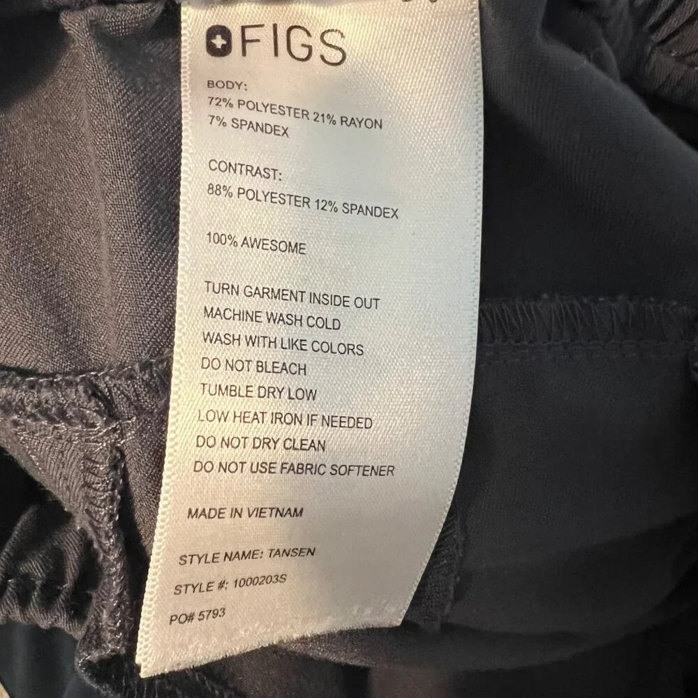 FIGS Tansent Jogger Scrub Pant Mens M/S Medium Short Gray Red‎